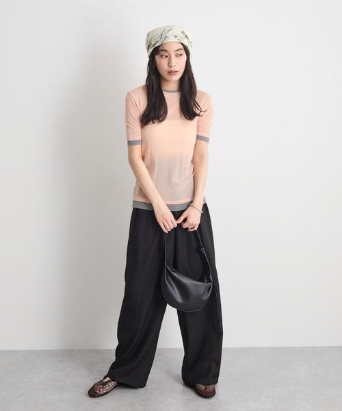 STELLA FISH(ステラフィッシュ)の「配色レイヤード風シアー半袖トップス(Tシャツ/カットソー・レディース・アイボリー/グレー/ピンク・FREE)」の11枚目の写真