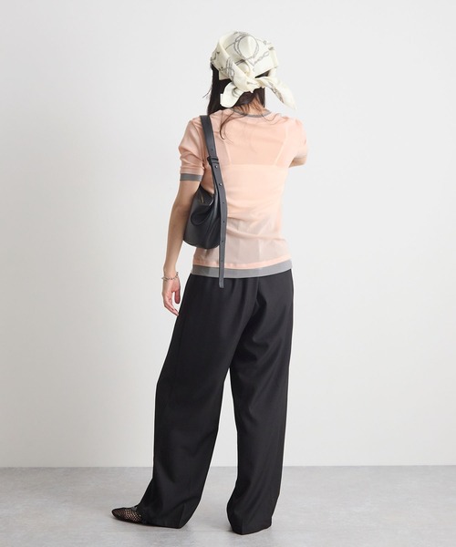 STELLA FISH(ステラフィッシュ)の「配色レイヤード風シアー半袖トップス(Tシャツ/カットソー・レディース・アイボリー/グレー/ピンク・FREE)」の12枚目の写真