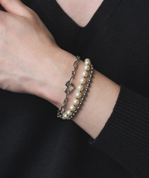 muku(ムク)の「BRACELET/POINT HEART CHAIN(ブレスレット・メンズ・シルバー・FREE)」の8枚目の写真