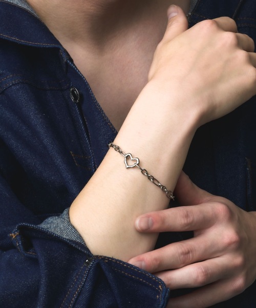 muku(ムク)の「BRACELET/POINT HEART CHAIN(ブレスレット・メンズ・シルバー・FREE)」の3枚目の写真