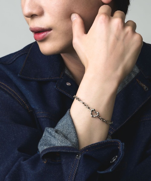muku(ムク)の「BRACELET/POINT HEART CHAIN(ブレスレット・メンズ・シルバー・FREE)」の5枚目の写真