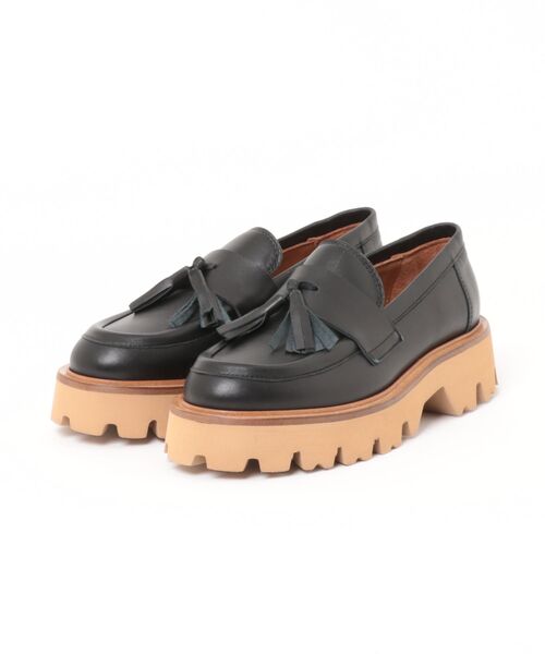 inter-chaussures(インターショシュール)の「【FABIO RUSCONI】ラウンドトウ厚底タッセルローファー (F1627F)(ローファー・レディース・ホワイト/ブラック・37/38/36)」の2枚目の写真