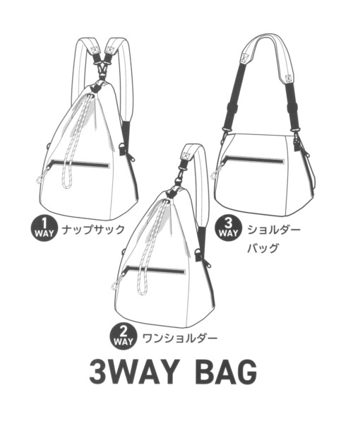 GEORGE'S（ジョージズ）の「【GERRY】3WAY ナップサック（バックパック/リュック・レディース・ブラック・FREE）」の9枚目の写真