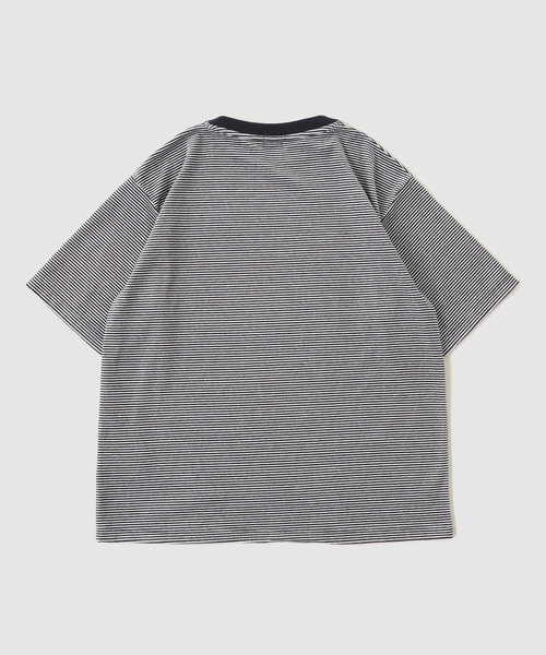 JOURNAL STANDARD J.S HOMESTEAD(ジャーナルスタンダードホームステッド)の「J.S.Homestead / ベルベット ボーダー キー × ボート ネック Tシャツ(Tシャツ/カットソー・メンズ・ベージュ/ブラック系その他/ネイビー・MEDIUM/LARGE)」の7枚目の写真