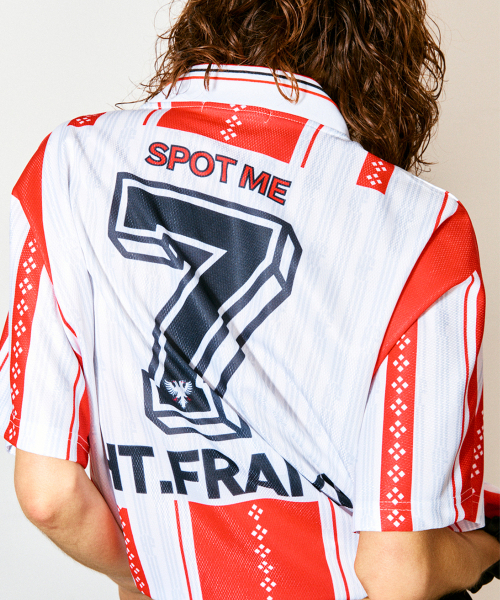 HIGHTIDEFRANKIE(ハイタイドフランキー)の「World Clash Football Jersey Red(Tシャツ/カットソー・レディース・レッド・FREE)」の8枚目の写真
