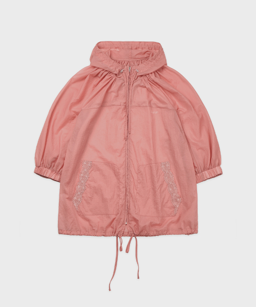 SINOON（シヌーン）の「Hood Half Sleeve Jumper (Pink)（パーカー・レディース・PINK・FREE）」の4枚目の写真