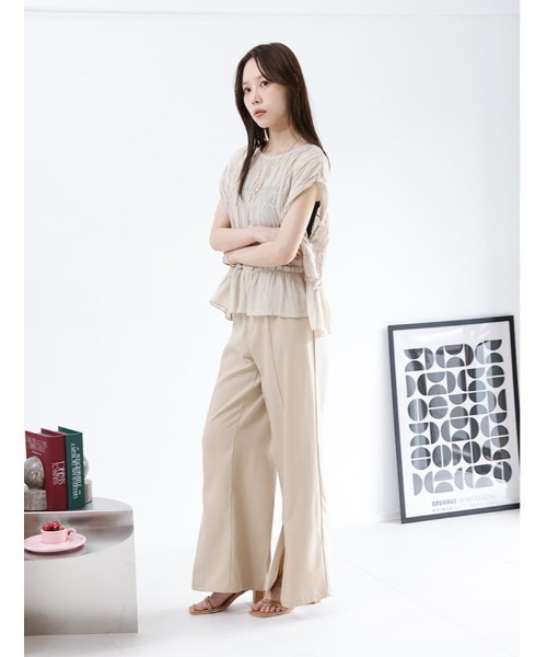fifth(フィフス)の「【kokoセレクト】シャーリングスラブブラウス(シャツ/ブラウス・レディース・ブラック/ベージュ・M)」の21枚目の写真