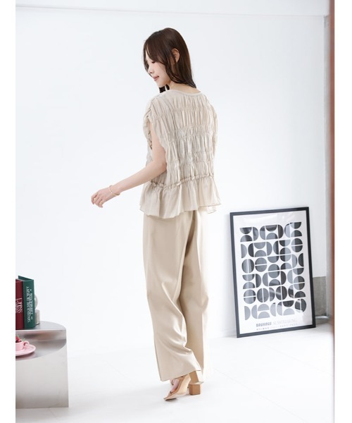 fifth(フィフス)の「【kokoセレクト】シャーリングスラブブラウス(シャツ/ブラウス・レディース・ブラック/ベージュ・M)」の22枚目の写真