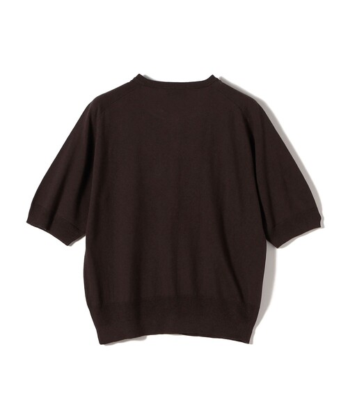 SHIPS(シップス)の「SHIPS Primary Navy Label:〈手洗い可能〉シルク リネン 半袖 カーディガン(カーディガン/ボレロ・レディース・ナチュラル/ブラウン・36/38)」の4枚目の写真