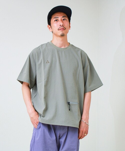 GERRY(ジェリー)の「【GERRY/ジェリー】Seersucker Vent Mesh S/S PO Shirt(Tシャツ/カットソー・メンズ・ブラック/オリーブ/グレー系その他・M/L)」の5枚目の写真