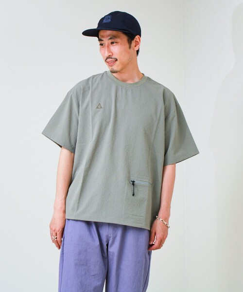 GERRY(ジェリー)の「【GERRY/ジェリー】Seersucker Vent Mesh S/S PO Shirt(Tシャツ/カットソー・メンズ・ブラック/オリーブ/グレー系その他・M/L)」の6枚目の写真