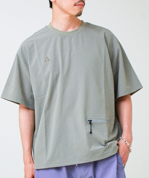GERRY(ジェリー)の「【GERRY/ジェリー】Seersucker Vent Mesh S/S PO Shirt(Tシャツ/カットソー・メンズ・ブラック/オリーブ/グレー系その他・M/L)」の7枚目の写真