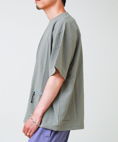 GERRY(ジェリー)の「【GERRY/ジェリー】Seersucker Vent Mesh S/S PO Shirt(Tシャツ/カットソー・メンズ・ブラック/オリーブ/グレー系その他・M/L)」の8枚目の写真