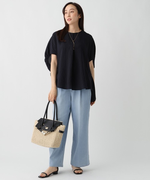 Elura（エルーラ）の「ストライプゆるプルオーバー/912365（シャツ/ブラウス・レディース・ライトブルー/ネイビー/オフホワイト・FREE）」の11枚目の写真