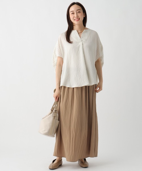 Elura（エルーラ）の「ストライプゆるプルオーバー/912365（シャツ/ブラウス・レディース・ライトブルー/ネイビー/オフホワイト・FREE）」の4枚目の写真