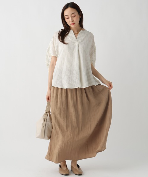 Elura（エルーラ）の「ストライプゆるプルオーバー/912365（シャツ/ブラウス・レディース・ライトブルー/ネイビー/オフホワイト・FREE）」の7枚目の写真
