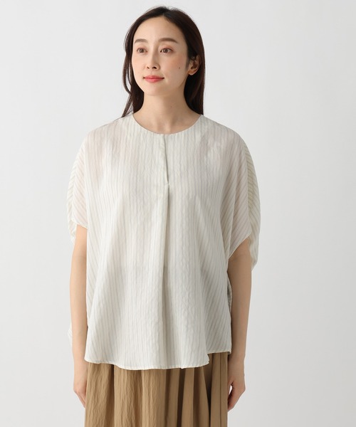 Elura（エルーラ）の「ストライプゆるプルオーバー/912365（シャツ/ブラウス・レディース・ライトブルー/ネイビー/オフホワイト・FREE）」の13枚目の写真