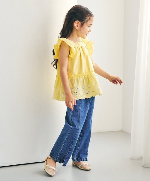 apres les cours(アプレレクール)の「ハート・フラワーレースチュニック_セットアップ可(シャツ/ブラウス・キッズ・ラベンダー/イエロー/ブラウン・80/140/130/120/100/90/110)」の22枚目の写真
