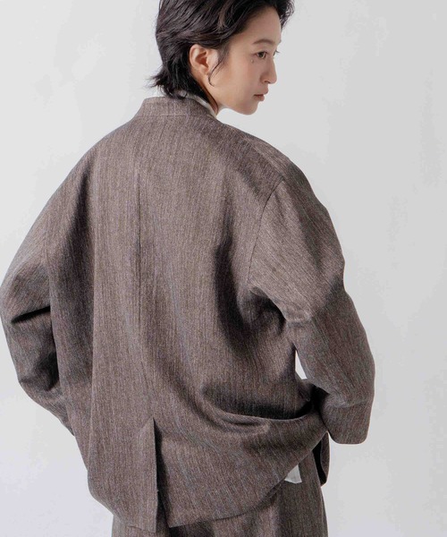 WHYTO.（ホワイト）の「「WHYTO. / ホワイト」tweed satin over jacket（その他アウター・レディース・ブラウン/ブラック・36/38）」の16枚目の写真
