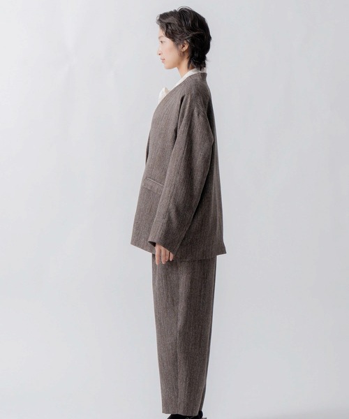 WHYTO.（ホワイト）の「「WHYTO. / ホワイト」tweed satin over jacket（その他アウター・レディース・ブラウン/ブラック・36/38）」の18枚目の写真