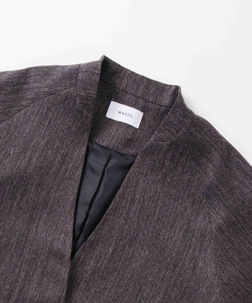 WHYTO.（ホワイト）の「「WHYTO. / ホワイト」tweed satin over jacket（その他アウター・レディース・ブラウン/ブラック・36/38）」の21枚目の写真