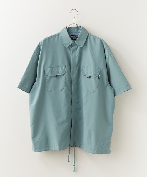 Russell Athletic(ラッセルアスレティック)の「RUSSELL ATHLETIC / ラッセルアスレティック SHELTECH Ripstop Shirt リップストップ ユーティリティーシャツ 半袖 メンズ 2026年 夏 夏服(シャツ/ブラウス・メンズ・ブラック/ベージュ/サックスブルー・M/L/XL)」の20枚目の写真