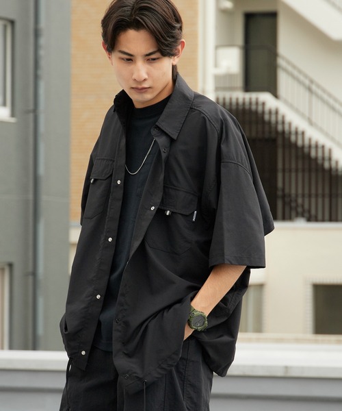 RUSSELL ATHLETIC ラッセルアスレティック SHELTECH Ripstop Shirt リップストップ ユーティリティーシャツ 半袖 メンズ 2026年 夏 夏服 シャツ ブラウス Russell Athletic ラッセルアスレティック のファッション通販