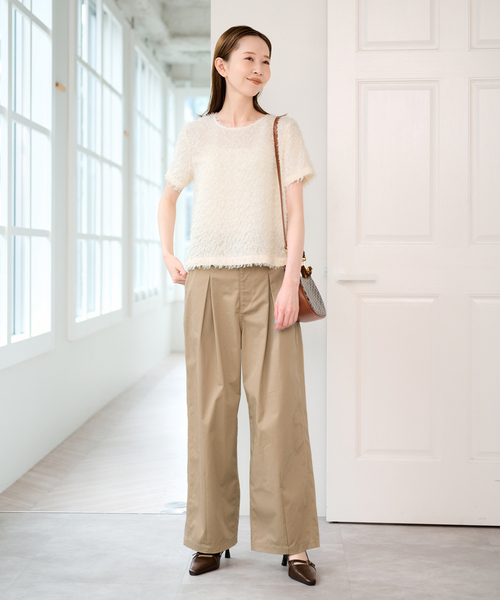 U by SPICK&SPAN(ユーバイスピックアンドスパン)の「ライトツイルタックカーブパンツ(その他パンツ・レディース・ベージュ/カーキ・38/36)」の15枚目の写真