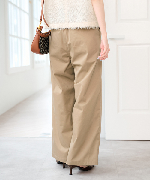 U by SPICK&SPAN(ユーバイスピックアンドスパン)の「ライトツイルタックカーブパンツ(その他パンツ・レディース・ベージュ/カーキ・38/36)」の12枚目の写真