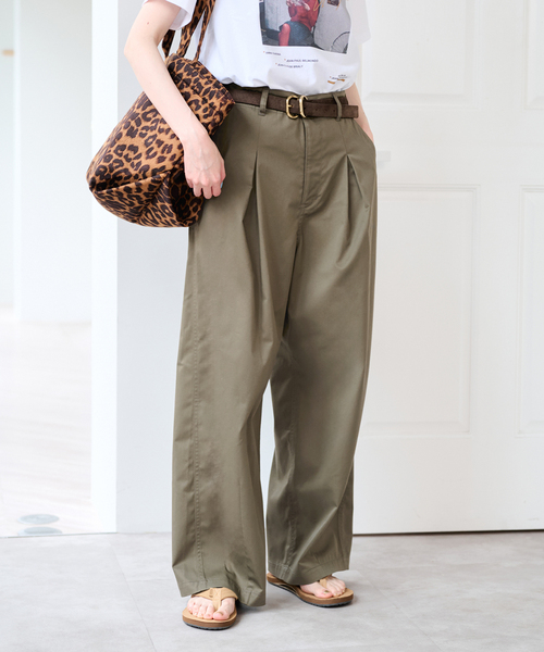 U by SPICK&SPAN(ユーバイスピックアンドスパン)の「ライトツイルタックカーブパンツ(その他パンツ・レディース・ベージュ/カーキ・38/36)」の22枚目の写真