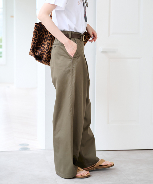 U by SPICK&SPAN(ユーバイスピックアンドスパン)の「ライトツイルタックカーブパンツ(その他パンツ・レディース・ベージュ/カーキ・38/36)」の21枚目の写真