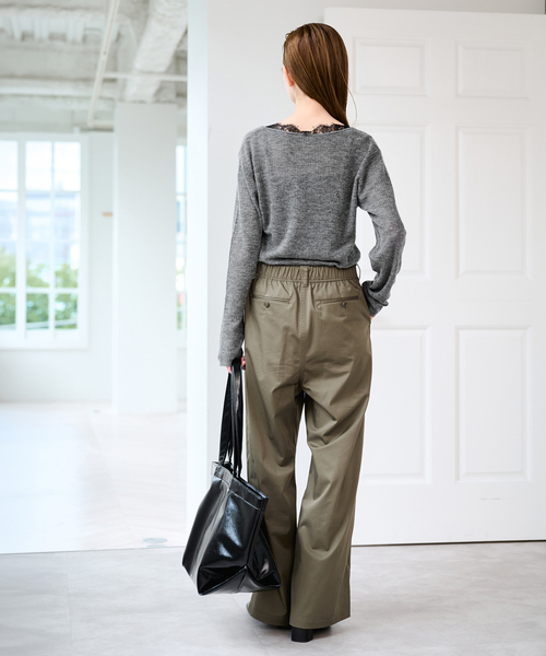 U by SPICK&SPAN(ユーバイスピックアンドスパン)の「ライトツイルタックカーブパンツ(その他パンツ・レディース・ベージュ/カーキ・38/36)」の16枚目の写真