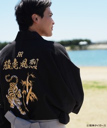 jiggys shop | 阪神タイガース承認コラボ 浴衣 メンズ 5点 セット【 浴衣＋帯＋下駄＋扇子＋信玄袋 】(浴衣)