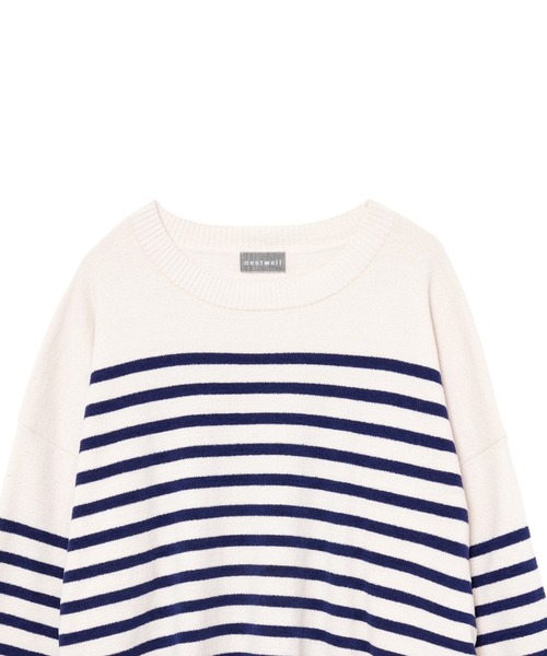 nestwell(ネストウェル)の「NANDINA BD / ボーダー長袖トップスMENS(ニット/セーター・メンズ・ブラック/アイボリー・L/M)」の8枚目の写真