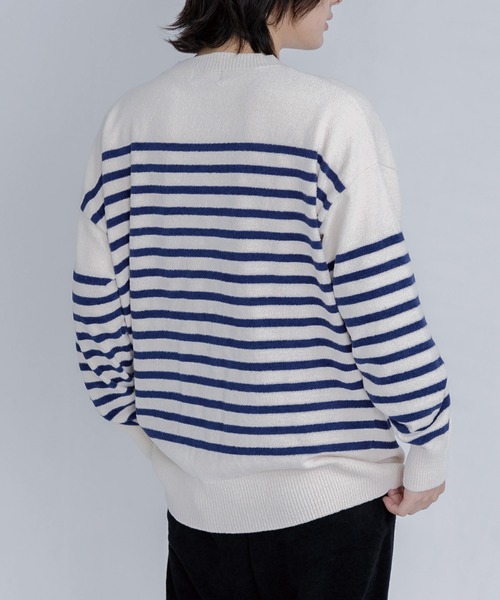 nestwell(ネストウェル)の「NANDINA BD / ボーダー長袖トップスMENS(ニット/セーター・メンズ・ブラック/アイボリー・L/M)」の4枚目の写真