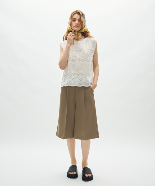 full/fill.(フルフィル)の「natural flower tank / ナチュラルフラワータンク(シャツ/ブラウス・レディース・ナチュラル/ホワイト・FREE)」の9枚目の写真