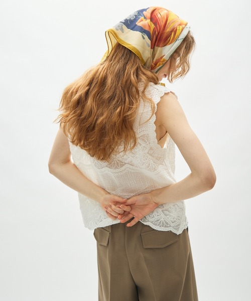 full/fill.(フルフィル)の「natural flower tank / ナチュラルフラワータンク(シャツ/ブラウス・レディース・ナチュラル/ホワイト・FREE)」の8枚目の写真