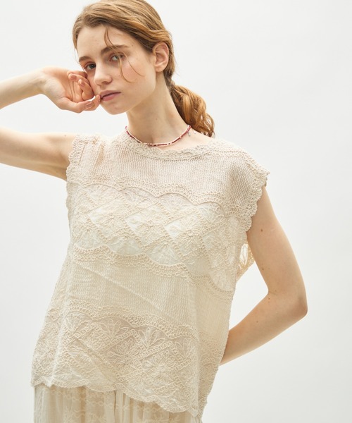 full/fill.(フルフィル)の「natural flower tank / ナチュラルフラワータンク(シャツ/ブラウス・レディース・ナチュラル/ホワイト・FREE)」の14枚目の写真