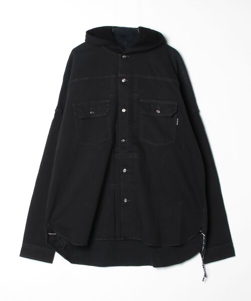 mastermind JAPAN(マスターマインド)の「LIGHT OZ HOODED DENIM SHIRT(シャツ/ブラウス・メンズ・インディゴブルー/ブラック・XL)」の2枚目の写真