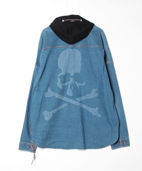 mastermind JAPAN(マスターマインド)の「LIGHT OZ HOODED DENIM SHIRT(シャツ/ブラウス・メンズ・インディゴブルー/ブラック・XL)」の3枚目の写真