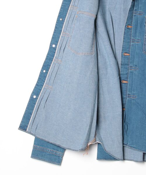 mastermind JAPAN(マスターマインド)の「LIGHT OZ HOODED DENIM SHIRT(シャツ/ブラウス・メンズ・インディゴブルー/ブラック・XL)」の4枚目の写真