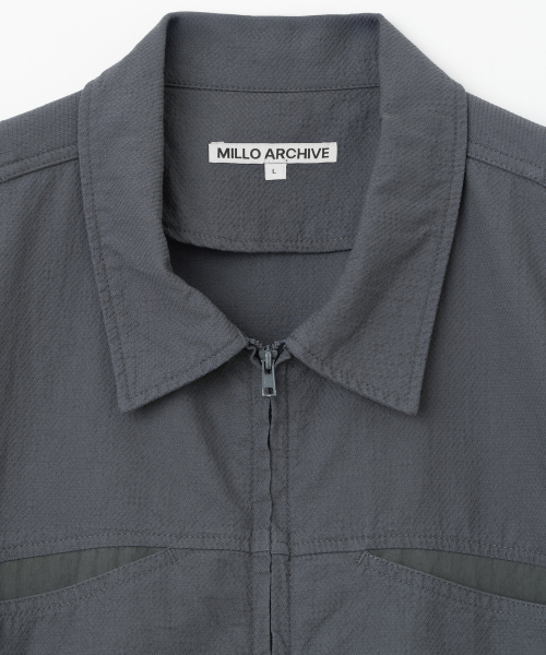 Millo Archive（ミロ アーカイブ）の「リーグジップアップシャツ [ブルーグレー]（シャツ/ブラウス・メンズ・その他・MEDIUM/LARGE/X-LARGE）」の2枚目の写真
