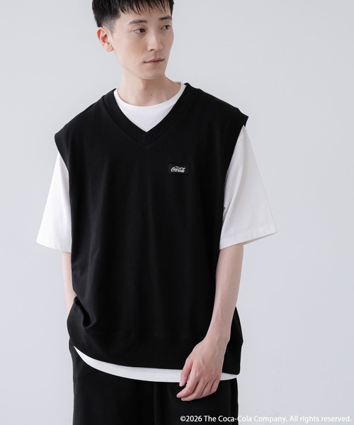 LOWRYS FARM(ローリーズファーム)の「SETUP可能【LFM(U)】Coca-Cola/ミニウラケVEST 878211(Tシャツ/カットソー・メンズ・グレー/ブラック・MEDIUM/LARGE)」の6枚目の写真