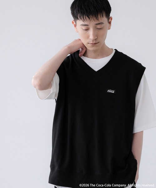LOWRYS FARM(ローリーズファーム)の「SETUP可能【LFM(U)】Coca-Cola/ミニウラケVEST 878211(Tシャツ/カットソー・メンズ・グレー/ブラック・MEDIUM/LARGE)」の7枚目の写真