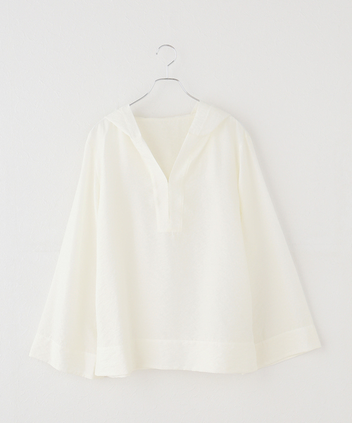 plage(プラージュ)の「Sheer Hoodie ブラウス(シャツ/ブラウス・レディース・ホワイト・FREE)」の10枚目の写真