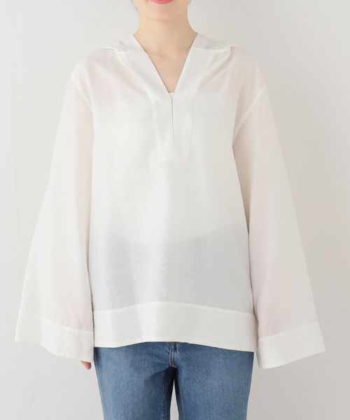 plage(プラージュ)の「Sheer Hoodie ブラウス(シャツ/ブラウス・レディース・ホワイト・FREE)」の16枚目の写真