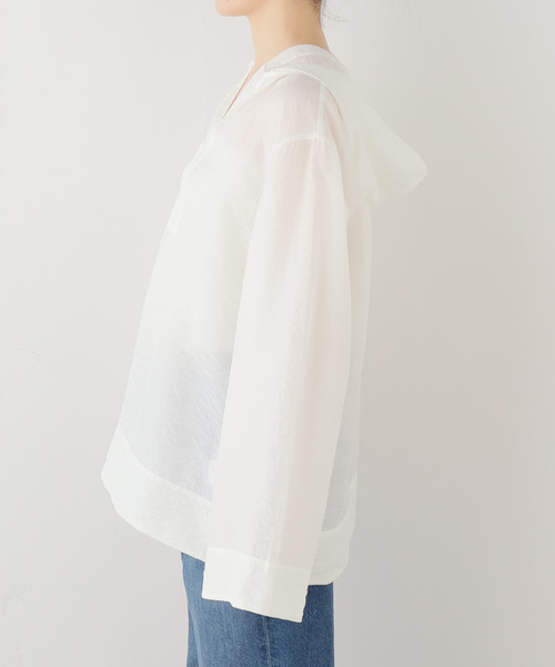 plage(プラージュ)の「Sheer Hoodie ブラウス(シャツ/ブラウス・レディース・ホワイト・FREE)」の17枚目の写真