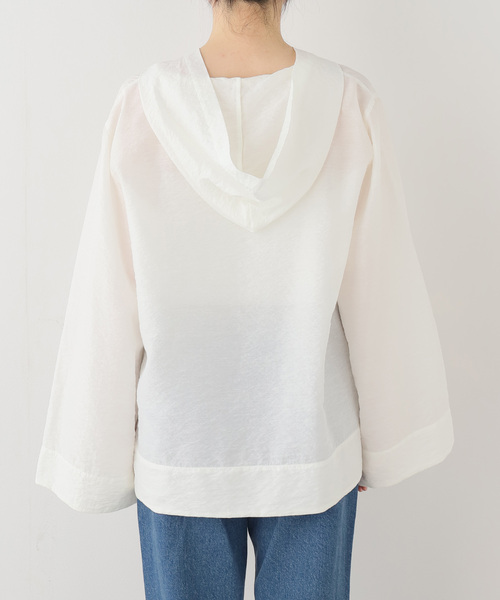plage(プラージュ)の「Sheer Hoodie ブラウス(シャツ/ブラウス・レディース・ホワイト・FREE)」の18枚目の写真