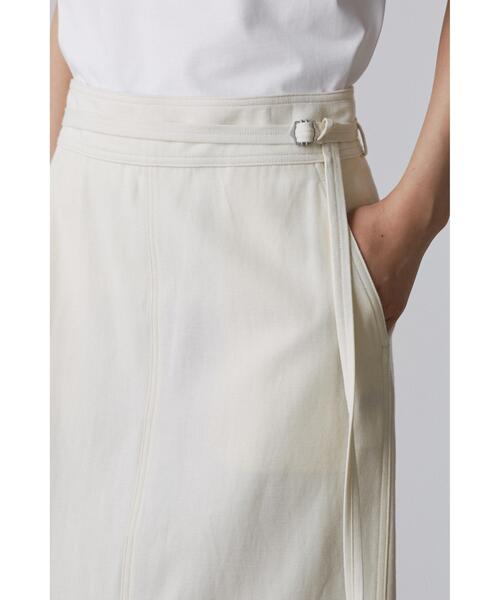 YLEVE(イレーヴ)の「YLEVE / VISCOSE COTTON SKIRT(スカート・レディース・グレー/ホワイト・0/1/2)」の14枚目の写真