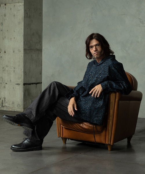 EGO TRIPPING(エゴトリッピング)の「ms6588-LEOPARD FLANNEL SHIRTS レオパードフランネルシャツ(616752)(シャツ/ブラウス・メンズ・ネイビー/ベージュ・46/48)」の15枚目の写真